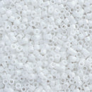 Miyuki Delica Beads Size 11/0 1.6mm, DB351 Matte White