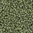 Miyuki Delica Beads Size 11/0 1.6mm, DB391 Matte Opaque Olive