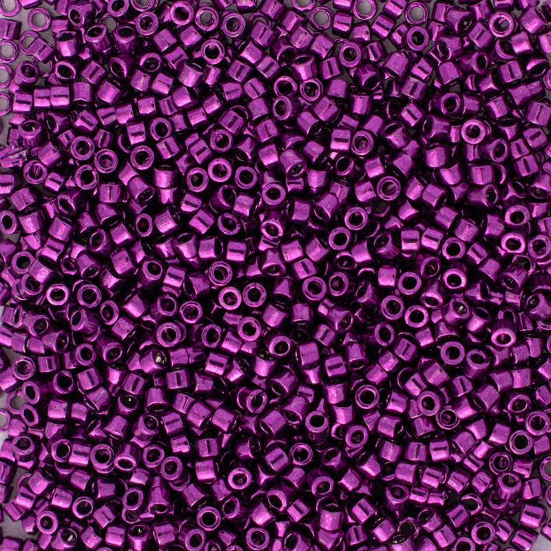 Miyuki Delica Beads Size 11/0 1.6mm, DB463 Galvanized Dark Magenta