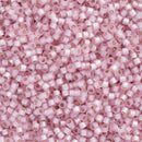 Miyuki Delica Beads Size 11/0 1.6mm, DB624 Dyed Silver Lined Light Pink Alabaster
