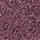 Miyuki Delica Beads Size 11/0 1.6mm, DB711 Transparent Smoky Amethyst