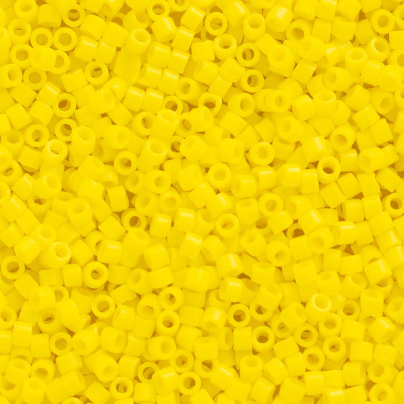 Miyuki Delica Beads Size 11/0 1.6mm, DB721 Opaque Yellow