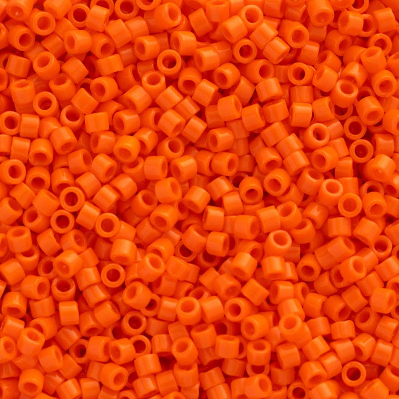 Miyuki Delica Beads Size 11/0 1.6mm, DB722 Opaque Orange