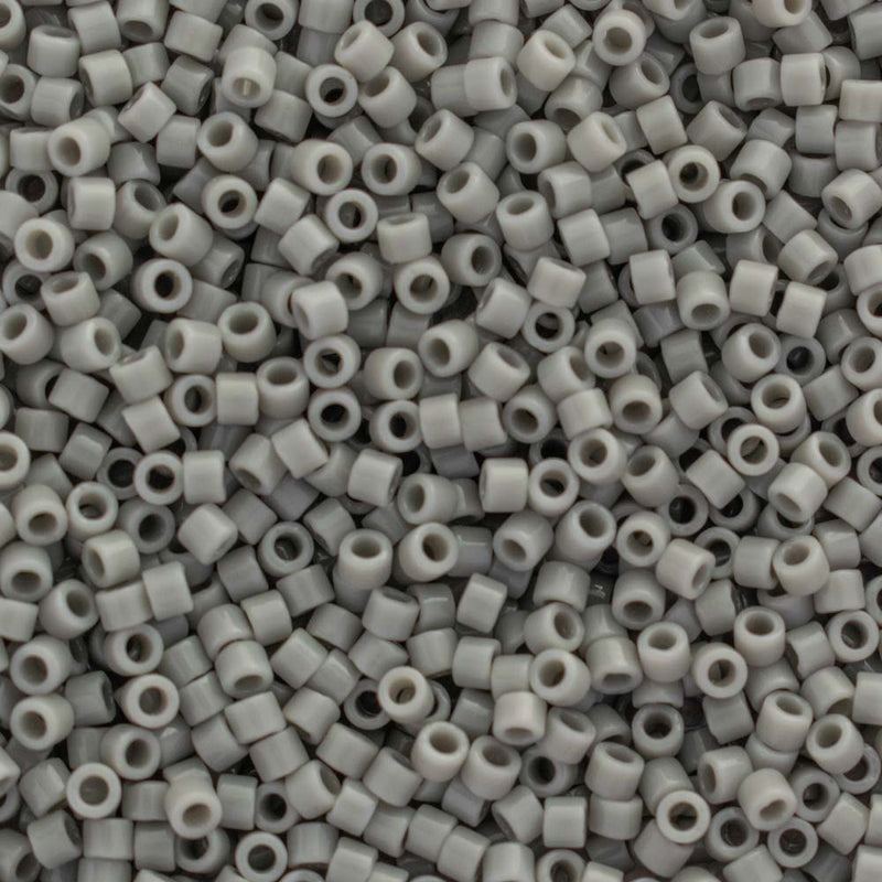 Miyuki Delica Beads Size 11/0 1.6mm, DB731 Opaque Grey