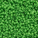 Miyuki Delica Beads Size 11/0 1.6mm, DB754 Matte Opaque Pea Green