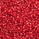 Miyuki Delica Beads Size 11/0 1.6mm, DB774 Dyed Matte Transparent Red