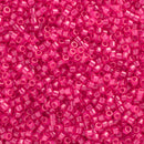 Miyuki Delica Beads Size 11/0 1.6mm, DB775 Dyed Matte Transparent Fuchsia