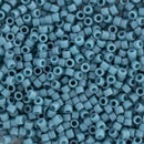 Miyuki Delica Beads Size 11/0 1.6mm, DB792 Dyed Opaque Matte Grey/Blue