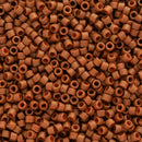 Miyuki Delica Beads Size 11/0 1.6mm, DB794 Dyed Matte Opaque Sienna
