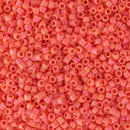 Miyuki Delica Beads Size 11/0 1.6mm, DB872 Opaque Matte Orange AB