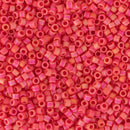 Miyuki Delica Beads Size 11/0 1.6mm, DB873 Opaque Matte Cranberry AB
