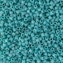 Miyuki Delica Beads Size 11/0 1.6mm, DB878 Opaque Matte Turquoise AB