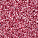Miyuki Delica Beads Size 11/0 1.6mm, DB902 Sparkling Rose Lined Crystal