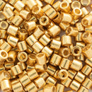 Miyuki Delica Beads Size 8/0 3mm, DBL1832 Duracoat Galvanized Gold