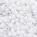 Miyuki Delica Beads Size 8/0 3mm, DBL200 Opaque Chalk White