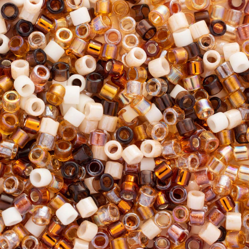 Miyuki Delica Beads Size 10/0 2.2mm, DBM-MIX04 Mix Wheatberry