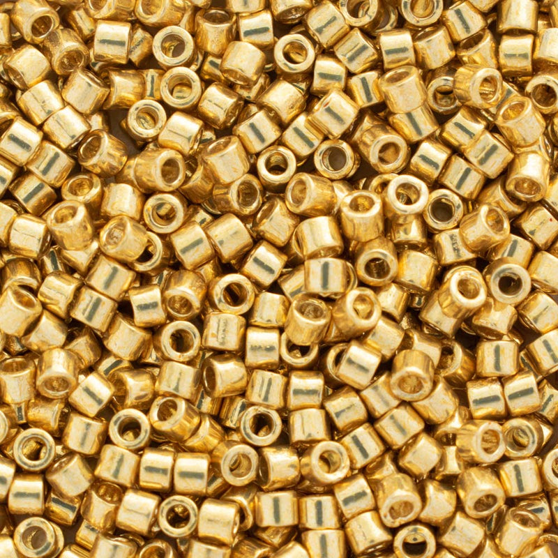 Miyuki Delica Beads Size 10/0 2.2mm, DBM1832 Duracoat Galvanized Gold