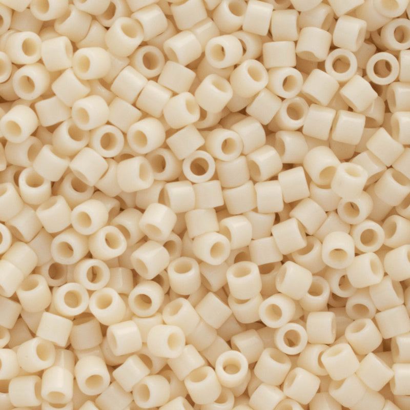 Miyuki Delica Beads Size 10/0 2.2mm, DBM732 Opaque Cream