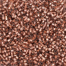 Miyuki Delica Beads Size 15/0 1.3mm, DBS037 Copper Lined Crystal
