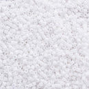 Miyuki Delica Beads Size 15/0 1.3mm, DBS200 Opaque Chalk White