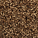 Miyuki Delica Beads Size 15/0 1.3mm, DBS022L Metallic Light Bronze
