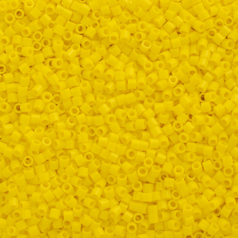 Miyuki Delica Beads Size 15/0 1.3mm, DBS721 Opaque Yellow