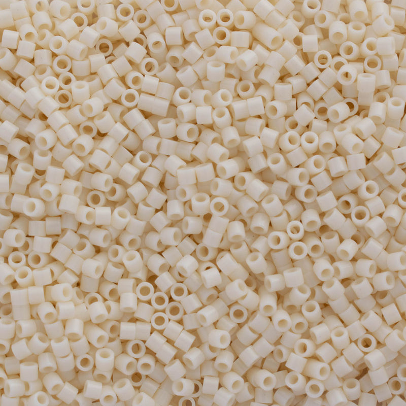 Miyuki Delica Beads Size 15/0 1.3mm, DBS732 Opaque Cream