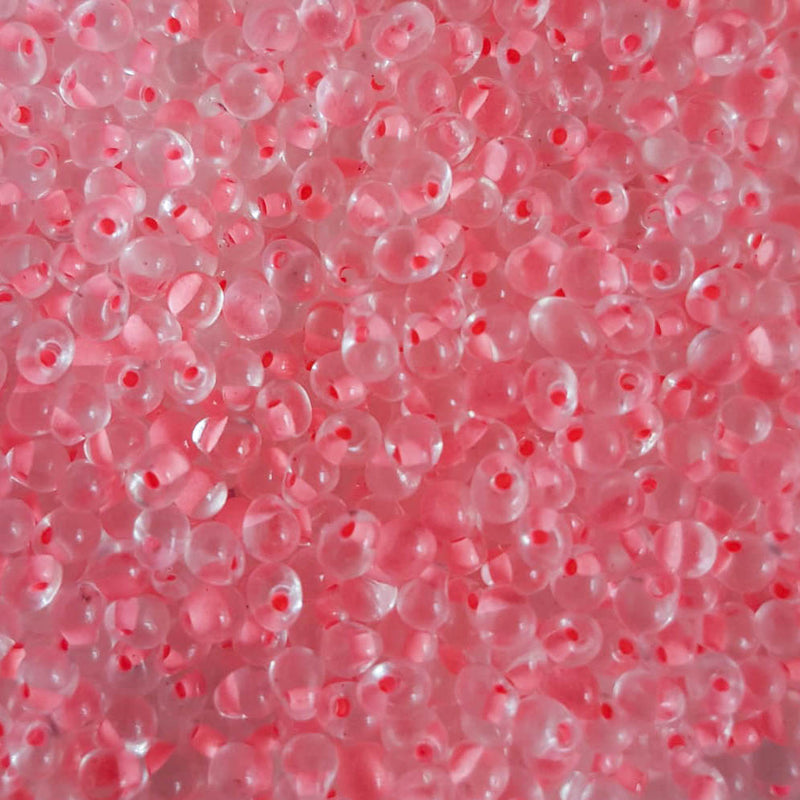 Miyuki Drop Beads 3.4mm, F1 Pink Lined Crystal