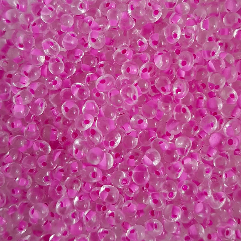 Miyuki Drop Beads 3.4mm, F23 Raspberry Lined Crystal