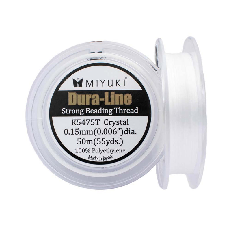 Miyuki Dura-Line Strong 100% Polyethylene Beading Thread, 0.15mm Thickness, Crystal