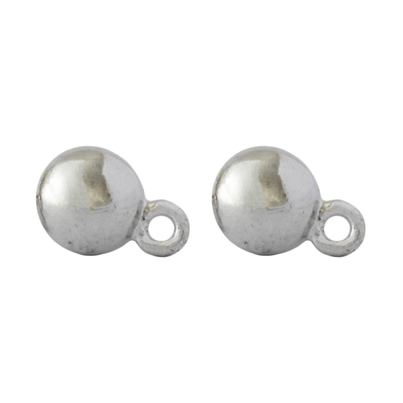 TierraCast, Ear Stud Post - Dome, Rhodium Plated