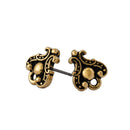 TierraCast, Ear Stud Post - Duchess, Antiqued Gold Plate