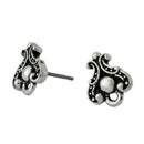 TierraCast, Ear Stud Post - Duchess, Antiqued Silver Plate