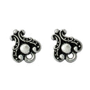 TierraCast, Ear Stud Post - Duchess, Antiqued Silver Plate