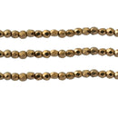 Starman, Czech Fire Polish Glass Beads, Bronze