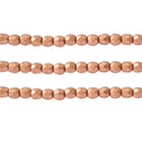 Starman, Czech Fire Polish Glass Beads, Matte - Metallic Copper