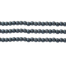 Starman, Czech Glass Pearls Round, Charcoal