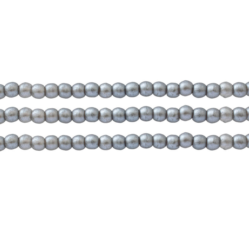 Starman, Czech Glass Pearls Round, Silver