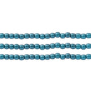 Starman, Czech Glass Pearls Round, Steel Blue