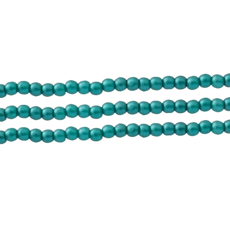 Starman, Czech Glass Pearls Round, Teal