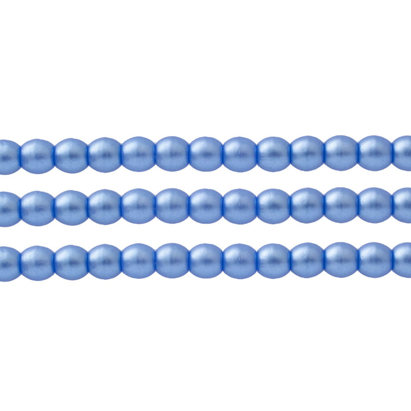 Starman, Czech Glass Pearls Round, Baby Blue
