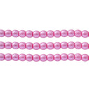 Starman, Czech Glass Pearls Round, Flamingo