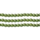 Starman, Czech Glass Pearls Round, Olive