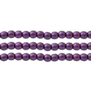 Starman, Czech Glass Pearls Round, Purple Velvet
