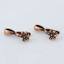 JBB Findings, Daisy Pinch Bail 16 x 5mm, Antique Copper, 2 Pieces