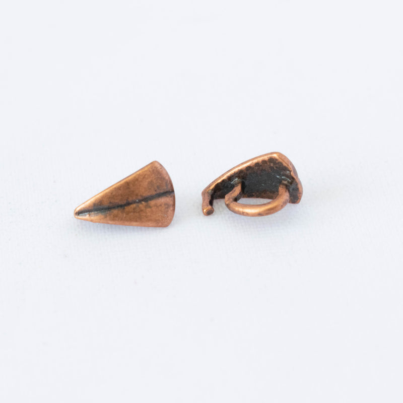 JBB Findings, Fan Bail 8 x 5mm, Antique Copper, 2 Pieces