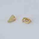 JBB Findings, Heart Bail 8 x 6mm, Brass, 2 Pieces
