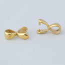 JBB Findings, Billowing Bail 12 x 7mm, Gold, 2 Pieces