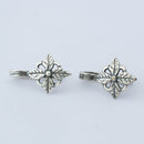 JBB Findings, Poinsettia Pinch Bail 17 x 10mm, Antique Silver, 2 Pieces