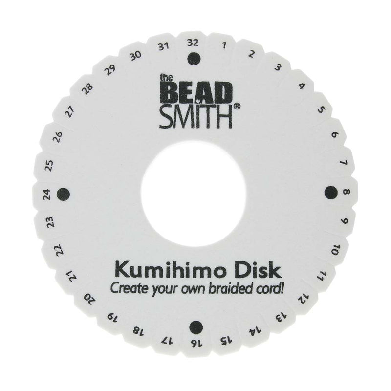 The BeadSmith Kumihimo Disk, 32 Slots, 6" Round